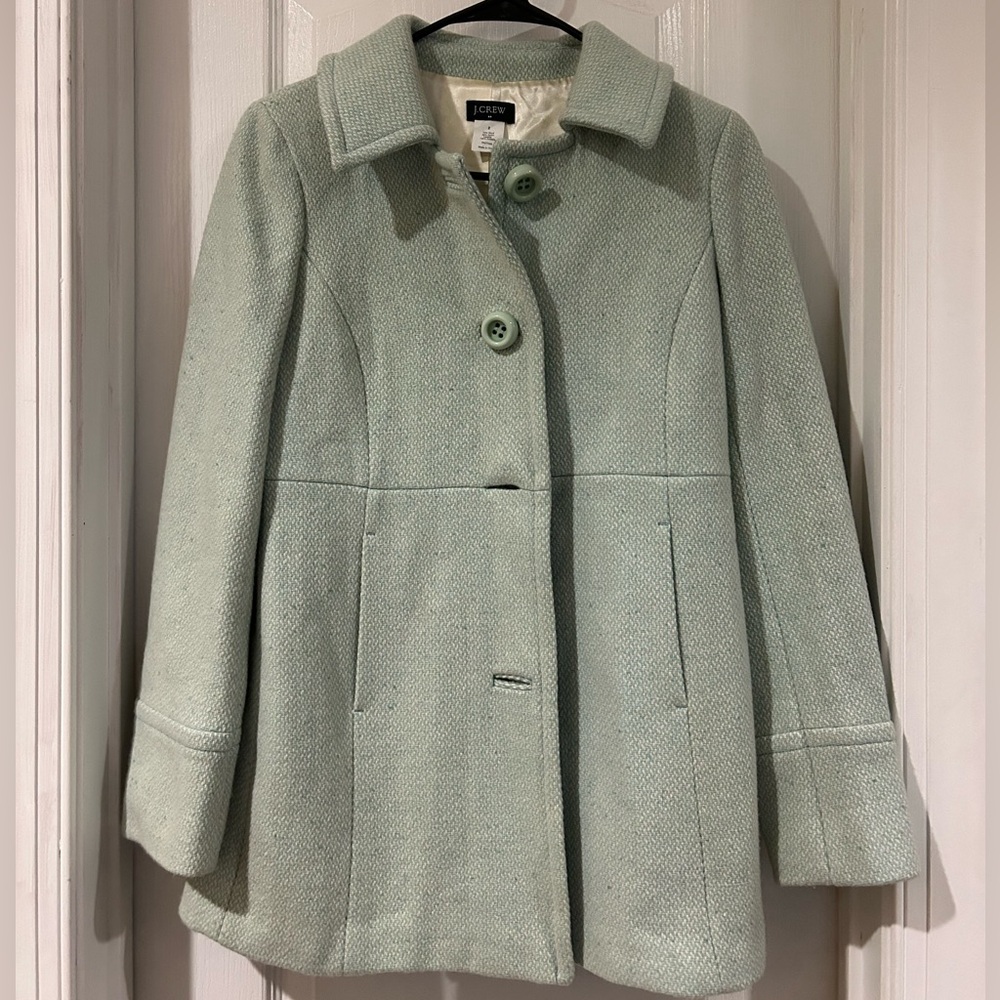J. Crew Women's Light Green Pea Coat